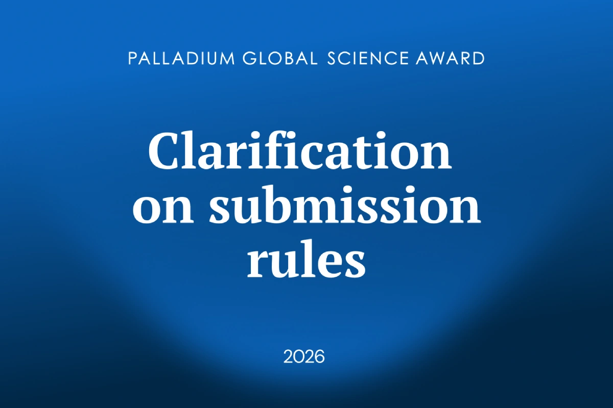 Palladium Global Science Award 2026 introduces new five-year eligibility rule for submissions
